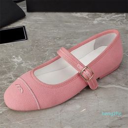 Femmes Denim Robe Chaussures Designer Mary Jane Chaussures Réglable Cheville Boucle Mocassins Dames Noir Rose Jaune Diapositives Dames Loisirs