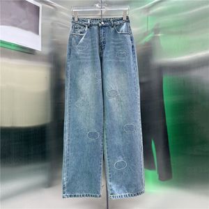 Dames denimbroek Klassieke geborduurde jeans High Street broek Jean Pant Hiphop kleding