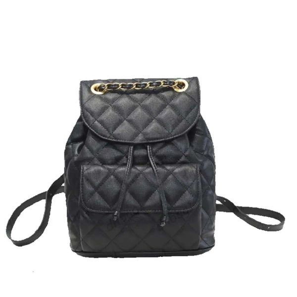 Sac à dos de créateur pour femme Sac à main classique Sac à dos Sacs en cuir de caviar Cuir de veau Véritable Matériel en métal doré Cordon de serrage Sacs à main Seau Designer Bookbag