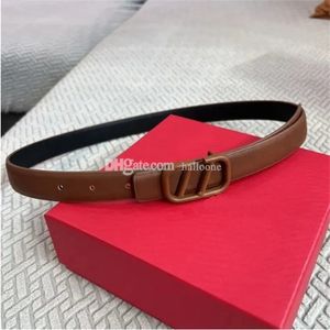 Ceintures de créateurs pour femmes Ceinture en cuir véritable de mode Ceinture de luxe Cintura Ceinture pour hommes Mince Or Boucle Rouge V Ceintures Largeur 2,5 cm