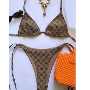 Bikini de créateurs de femmes broderie de maillot de bain sexy de la mode d'été