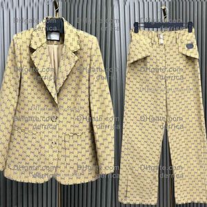 Blazer de créateur pour femmes, veste classique avec lettres G, printemps, nouveaux hauts et pantalons