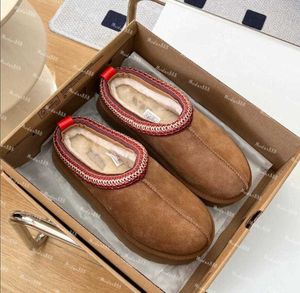 Designer Boot Schoenen Winter Schapenvacht Laarzen Dames Tasman Slippers Tazz Klassieke Muilezels Kastanje Zwart Warm Bont Indoor Slippers Booties uggity hoge kwaliteit