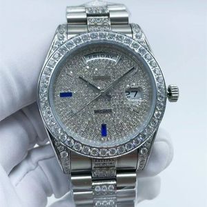 Damesontwerper klassiek mode automatisch horloge maat 41 mm saffierglas waterdichte band met diamant in het midden, is de favoriet van een dame
