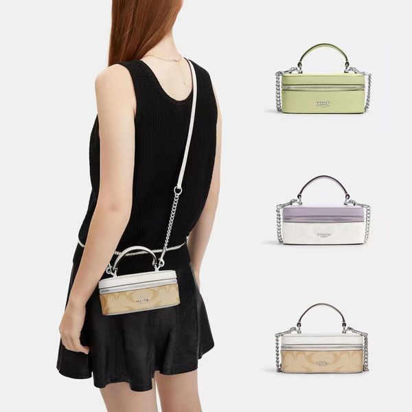 Femmes Designer Cross Body Maquillage Mens Coffre de luxe Boîte à lunch Sac d'embrayage Totes Mode Petits sacs à bandoulière Sac à main en cuir véritable Wash Case City Sac de selle d'été