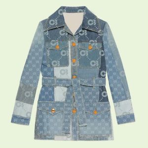 Femmes Designer Denim Vestes Manteau G lettres Automne Manches Longues Jean Veste Denim Bleu Street Style Veste