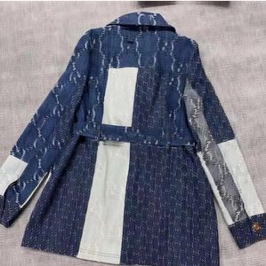 Womens Designer Double G Denim Jackets Coat Lente herfst herfst lange mouw jean jas denim blauwe straatstijl jassen 01