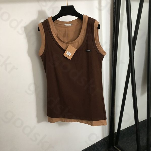 Patchwork coton gilet haut femmes élégant Style de rue sans manches chemise de sport été mince culture hauts sweat-shirt