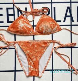 Womens Designer Moda Cruz Sling Carta Impressão Swimwear Biquíni para Mulheres Maiô Bandagem Sexy Banheira Nada Onepiece Terno