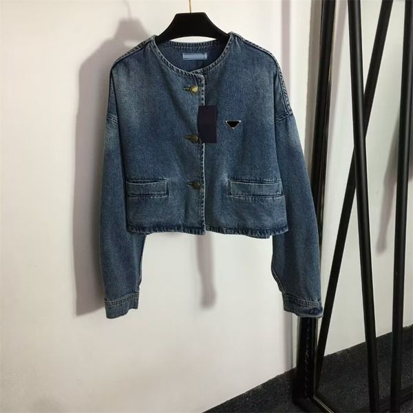 Femmes Designer Mode Denim Poches Vestes Automne Femmes Manches longues Luxe Bleu Veste Cool Sim Outwear Femmes Moto Jeans Manteaux Femme Vêtements