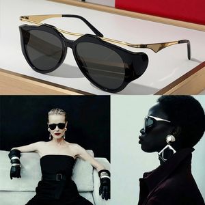 Lunettes de soleil de mode de créateurs pour femmes avec injection flottante Cadre moulé et métal supérieur Strip décoratif ys 137 Lunettes de soleil de luxe pour femmes Anti-UV