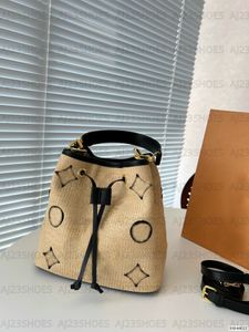 Fourre-tout en cuir pour femme By The Pool Sac seau tissé Sacs en paille Lafite Sac à bandoulière design Totes Sacs de luxe