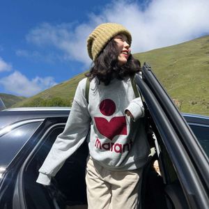 dames designer hoodie Amerikaans creatief patroon bedrukte trui met ronde hals voor dames in herfst en winter Casual loszittende mode Veelzijdige trendtop