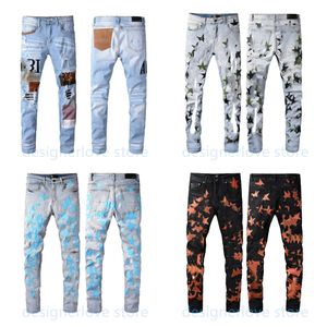 Dames Designer Jeans scheurde jeans voor herendenims zipper skinny broek voor dames zwarte vintage sterrenbroek streetwear zip luxe grijs witte jean broek plus maat 28 29