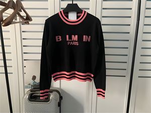 Femmes Designer Knit Sweater Loose Sweat à capuche Jumper Pull Sweatshirts Femme Pulls Femmes Loose Stripe Lettre Sweats à capuche Crochet Laine Mélange Mode Vêtements décontractés