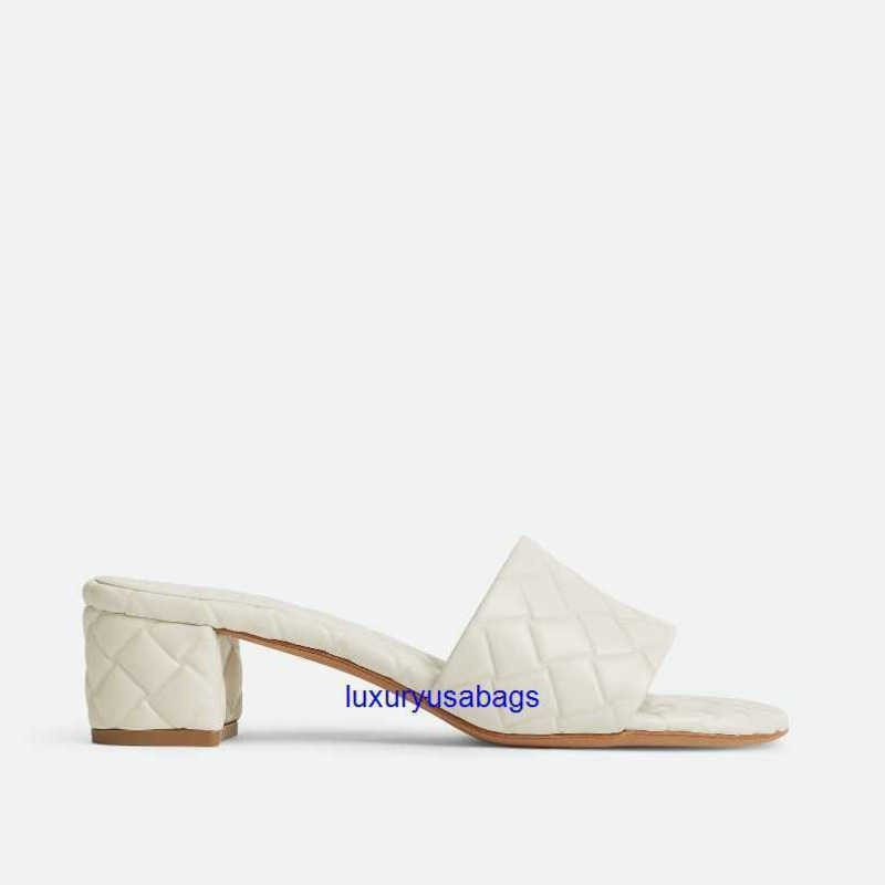 Womens Designer Mid Heel Amy Mule Sandals Slippers BotegaVeneta Italian Brand Padded Intreccio Leather Mule Heel 4.5cm/1.8in YTGN