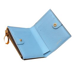 Tarjeta impresa de diseñador de mujeres Tallador de efectivo Multi Pochette Purso de billetera corta 9x11.5x1.5cm 6 colores Mini Zipper Pock Pocket