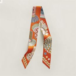 Bufanda de diseñador de mujer Seda Twilly Buff para bolsas Organizador de bufandas de cabello Cravat Tie Men Regalos de lujo ancho 5 cm
