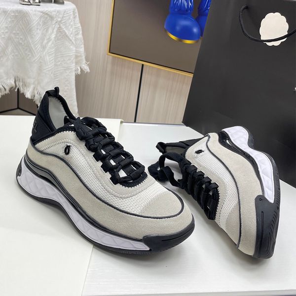 Zapatos de diseñador para mujer Zapatillas de deporte con plataforma Zapatos con colchón de aire Zapatos deportivos Zapatos de malla con elevación interior informal de verano Zapatos deportivos con cordones de suela gruesa Zapatos de tenis