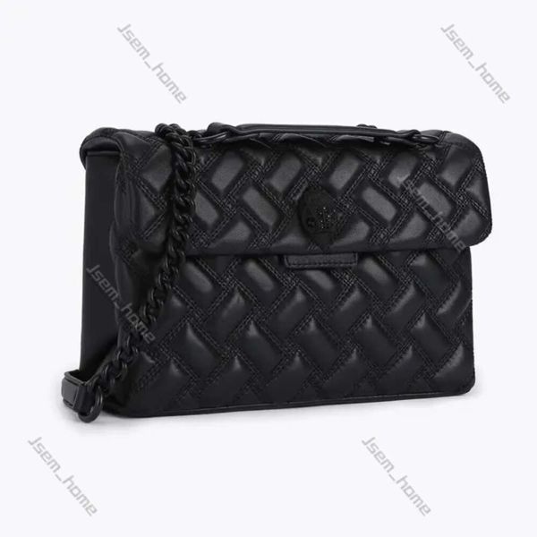 Bolso de hombro de diseñador para mujer Kurt Geiger Bag London Kensington Bolsos de cuero suave negro completo Cadenas de lujo Bolso de hombro Bolso bandolera grande Monedero Bolsos 662