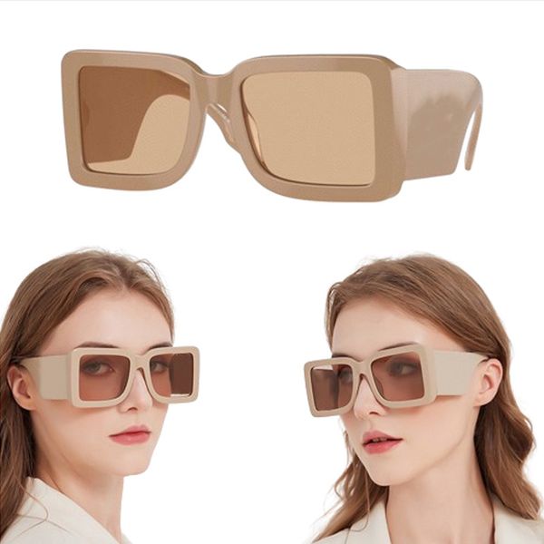 Lunettes de soleil carrées de concepteur pour femmes avec fibre d'acétate Grande cadre et jambes surdimensionnées associées à des lentilles de polyamide B 4406 Lunettes de soleil haut de gamme neutres