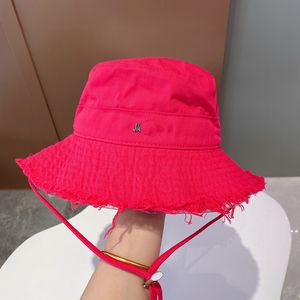Sombrero de lavado de verano de diseñador para mujer sombrero de protección solar de borde sin rematar de ala ancha sombrero de cuerda 11