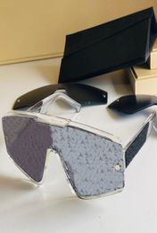 Gafas de sol de diseñador de mujer Xtrem Square OnePiece Reemplazo desmontable Lente de letra Transparente marco negro Fashion Beach1212621