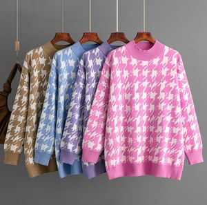 Womens Designer Sweater Ronde hals gestreepte mode Lange mouw High End Jacquard Vest breien Truien Jassen