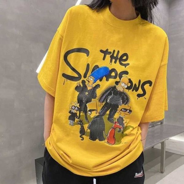 Womens Designer t-shirt survêtement Shirt Straight True Classic Simpson Family T-shirt Unisex Couple Street