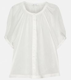 Designer pour femmes t-shirts d'été Ramie Top Loro Piano Vêtements Colon Colon Colon Couleur Couleur courte Tshirt