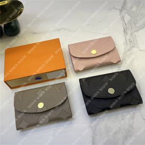 Womens Designer Wallet Fashion Designers Purse Genuine Leather Mini Mens Wallet Zipper Square Short Credit Card Purses With Box