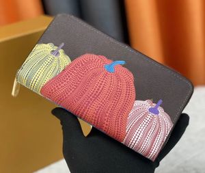 Portefeuilles de créateurs pour femmes Luxury's Zippy Coin Gourses Classic-Flower-Pumpkin Zipper Carte Long Carters de haute qualité Fashion Small Clutch Box Original Boîte