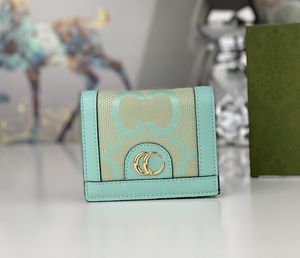 Dames designer portemonnees luxe Ophidia cion portemonnee 11 kleuren klassieke dubbele lettermarkering korte kaarthouder hoogwaardige damesmode kleine clutch met originele doos