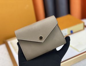 Dames designer portemonnees luxe Victorine portemonnee klassieke bloemenbrief kaarthouder hoogwaardige damesmode envelop kleine clutch tas met originele doos