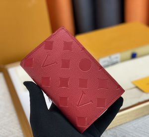 Portefeuilles de créateurs pour femmes Luxurys Zipper Multifonction Sac à main Fleur en relief Porte-cartes courtes Dames de haute qualité Mode Petite pochette avec boîte d'origine
