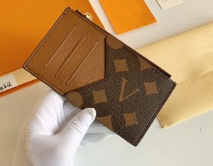 Portefeuilles de créateurs pour femmes Luxurys Zipper Court Porte-monnaie Brown-Flowe Porte-cartes de haute qualité Mode féminine Petite pochette avec boîte d'origine