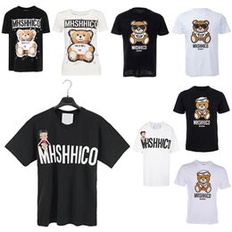 Womens designers moschi Mens Tshirt ours t-shirts femmes tee Italie tendance marque été coton t-shirt été couples tops