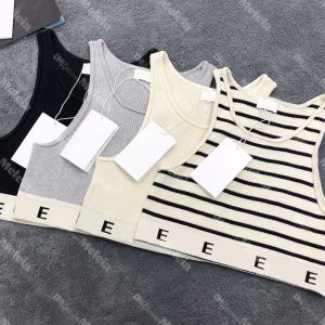 Femmes Designers Débardeurs Top Gilets En Tricot Dames T-shirts Luxery Nouveau Designer Rayé Lettre Sans Manches Tops Chic Sexy Crop Top