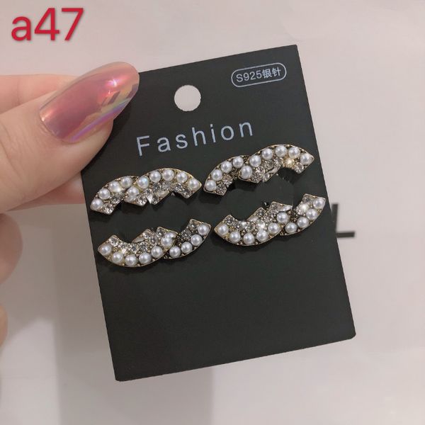 Femmes Diamant Perle Boucle D'oreille Charme Amour Bijoux Pendentif Boucle D'oreille Designer Printemps Nouveau 925 Ruban Plaqué Boucle D'oreille De Luxe Femmes Cadeaux Famille Bijoux En Gros