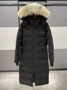 Femmes Down Jacket Designer Marque De Mode Canadienne Gooses Longs Manteaux Grande Poche Col De Fourrure Thermique Top Femme Automne Et Hiver Grand Manteau De Vêtements 575