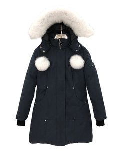 Doudoune femme Parkas badge Garder au chaud coupe-vent manteaux d'extérieur Épaissir pour résister au froid Manteau d'hiver Col en peluche qualité Pardessus doudoune noire 001