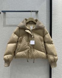 Vêtements Parkas pour femmes Doudoune réglable avec revers filetés et cordons de serrage Automne Hiver 1015 231023