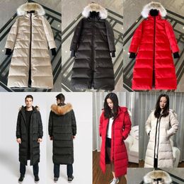 Femmes Down Parkas Designer Winter Puffer Jacket Manteau Canadien Mystique Coyote Fourrure Épaissi Extra Long Parka À Capuchon 3035L Drop Delive Otbnv