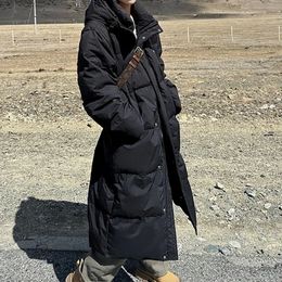 EVRISI – parka à col roulé pour femme, manteau Long épais, surdimensionné, ample, avec poches zippées, automne-hiver, 231129