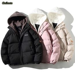 Dames Down Parkas Guiltu Winter Oversize Jacket Cotton Gededed Coat Vrouw losse casual overjas Fashion Hooded Short 220914