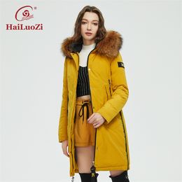 Femmes Down Parkas Hailuozi Winter Womens Veste Fashion Casual Raccoon Big Collar Collier Down Veste M manteur Hotted Windproof Parka 89 220902