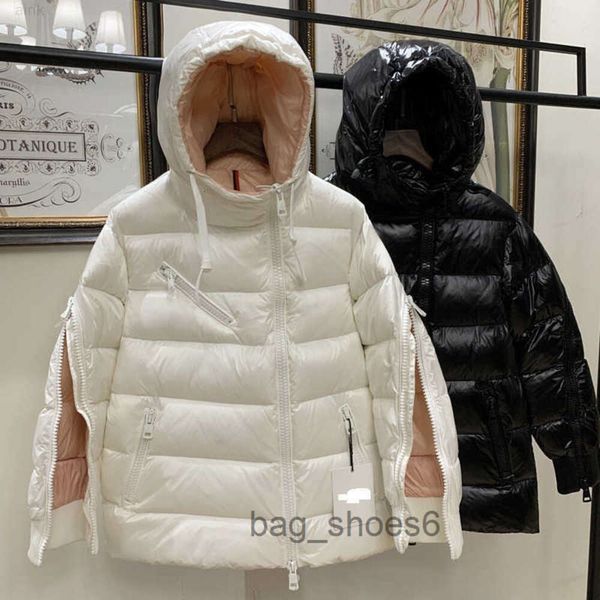 Veste Parkas en duvet pour femmes, automne et hiver, coloré, visage brillant, fermeture éclair inclinée, ample, épais, chaud, manteaux d'extérieur, Scan