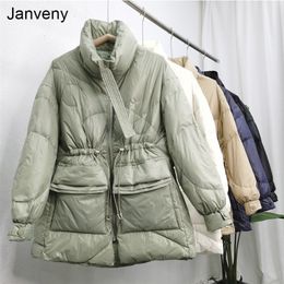 Parkas pour femmes Janveny Femmes d'hiver Léger 90% de canard blanc coucher vers le bas épais à manches longues à manches lâches en vrac en vrac de poche par parkas de neige 220914