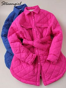 Femmes vers le bas Parkas chaud bleu Parkas vestes d'hiver femmes manteaux surdimensionnés femme vert vers le bas coton manteau d'hiver pour femmes longue veste rouge Rose 231027