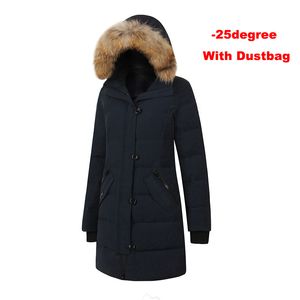 Parka da donna in piumino impermeabile spesso caldo inverno X giacca lunga giacca a vento